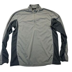 Merrell Opti-Wick Mens Large Gray 1/4 Zip Pullover UPF 20+ Hiking Shirt L/G